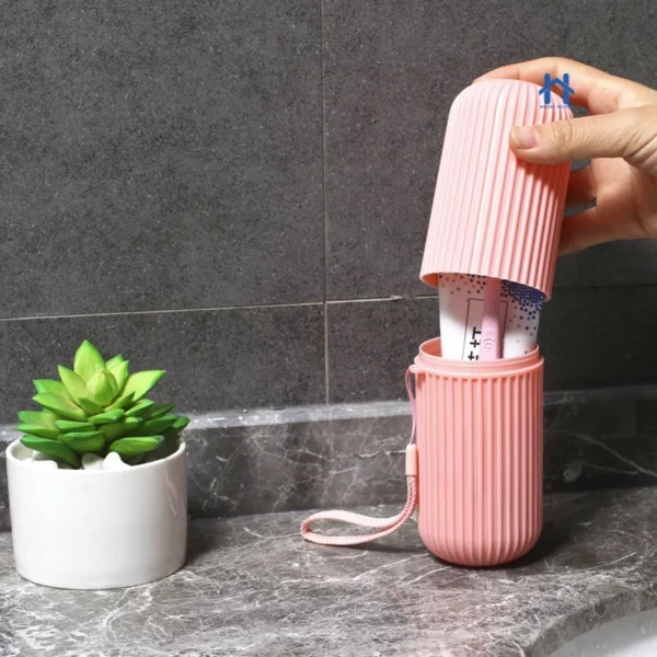 Estojo Porta Escova de Dente Vedado Viagem Compacto com Alça IZECARE TRAVEL