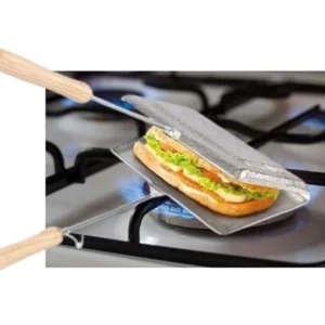 Sanduicheira Baurutex Tostex Dupla Alumínio, Trava Segurança, Cabo Madeira – IZEGRILL MASTER