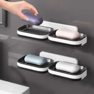 Saboneteira Drenável Plástica de Parede Dupla Camada Adesiva IZEWAVE DRY