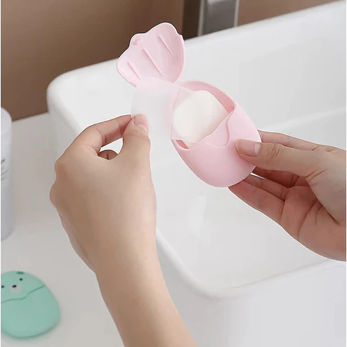 Sabonete em Folhas Portátil com Case Ursinho, 50 Unidades, Perfumado, Viagem IZECARE CLEAN TRAVEL