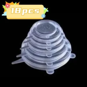 Kit Tampas Silicone Universal 18 Peças Flexível Lavável Vedação IZELOCK FRESH