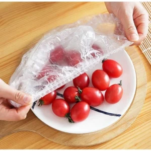 Tampa Plástica Descartável Multiuso IZEFOOD FLEX 100 Unidades - Para Alimentos, Touca de Banho, Esticável até 5.5cm