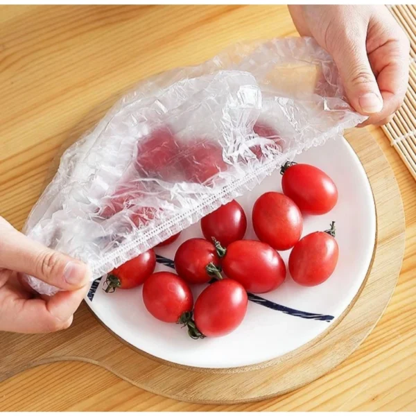 Tampa Plástica Descartável Multiuso IZEFOOD FLEX 100 Unidades - Para Alimentos, Touca de Banho, Esticável até 5.5cm