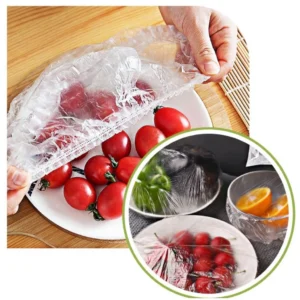 Tampa Plástica Descartável Multiuso IZEFOOD FLEX 100 Unidades - Para Alimentos, Touca de Banho, Esticável até 5.5cm