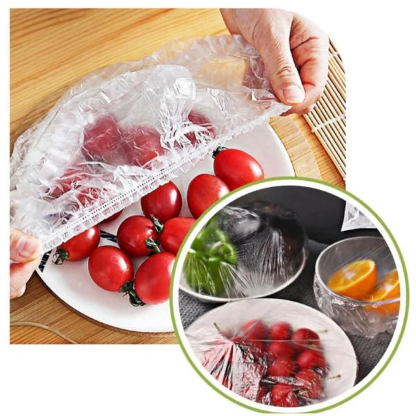 Tampa Plástica Descartável Multiuso IZEFOOD FLEX 100 Unidades - Para Alimentos, Touca de Banho, Esticável até 5.5cm