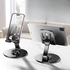 Suporte de Mesa Alumínio Rotativo 360° Ajustável Compatível Tablet Celular IZEFLEX STAND