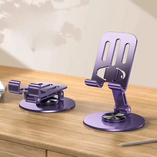 Suporte de Mesa Alumínio Rotativo 360° Ajustável Compatível Tablet Celular IZEFLEX STAND