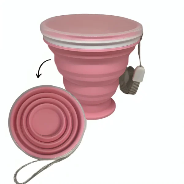 Copo Retrátil de Silicone 200ml com Tampa, Portátil, Ecológico IZEPOCKET FLEX
