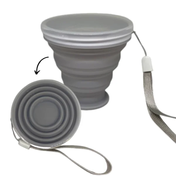 Copo Retrátil de Silicone 200ml com Tampa, Portátil, Ecológico IZEPOCKET FLEX