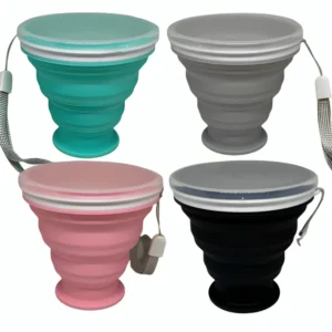 Copo Retrátil de Silicone 200ml com Tampa, Portátil, Ecológico IZEPOCKET FLEX