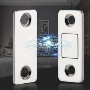 Kit 8 Chapinhas Magnéticas Ultra-Finas Aço Inoxidável Porta Gaveta Armário IZELOCK FIX