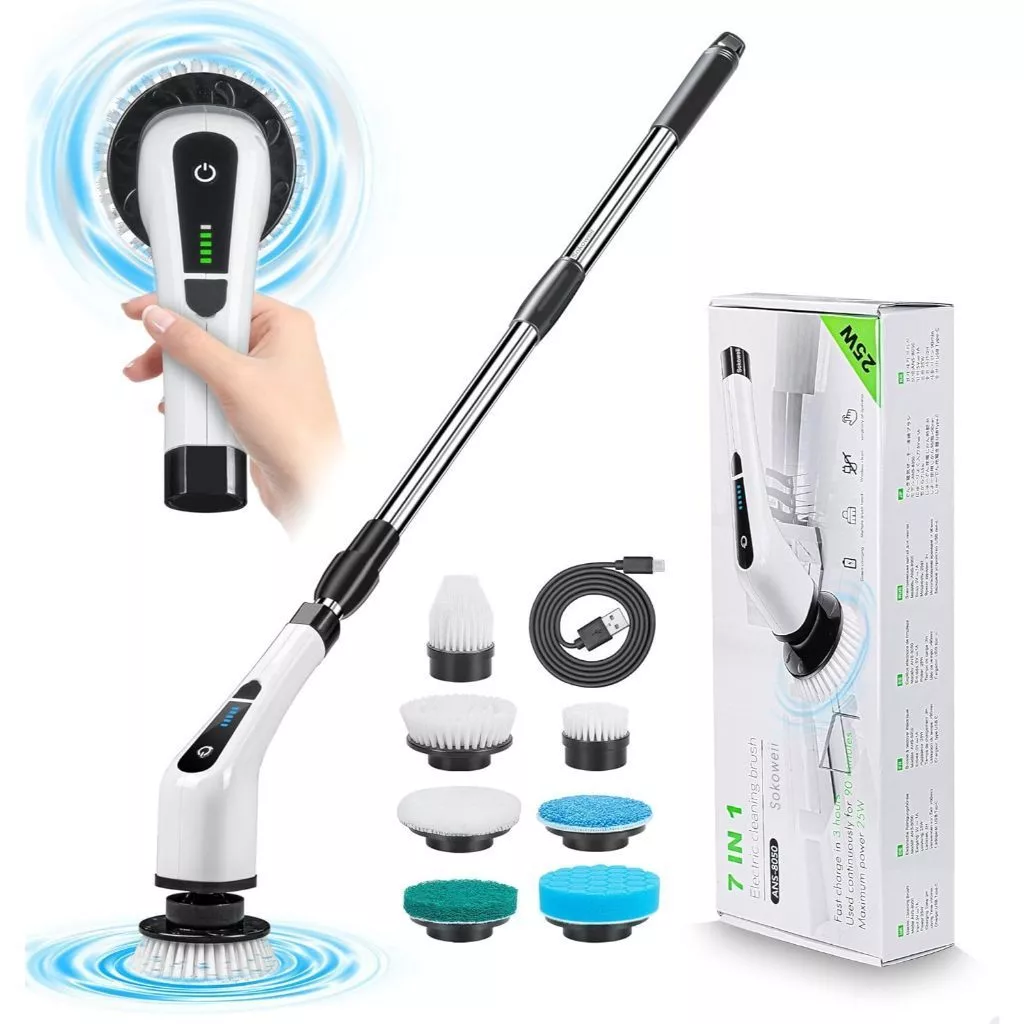 Escova de Limpeza Ajustável Recarregável 7 em 1 IZEPOWER CLEAN IZESHOP