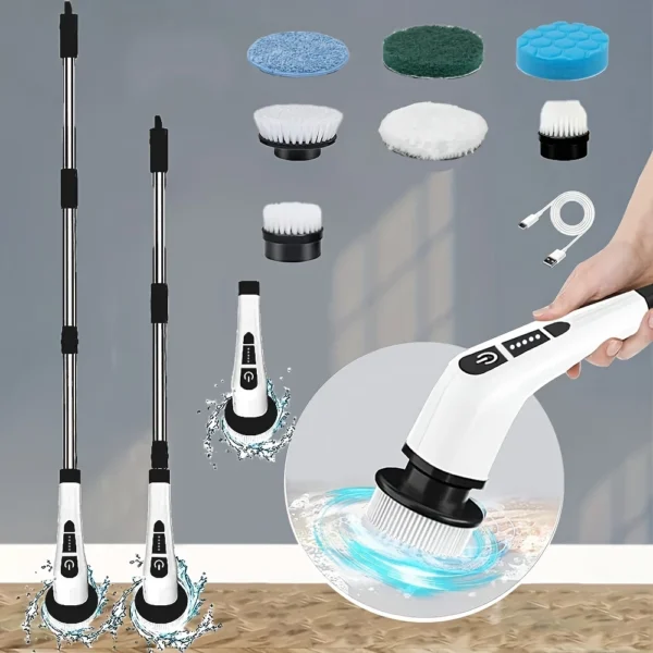Escova de Limpeza Ajustável Recarregável 7 em 1 IZEPOWER CLEAN