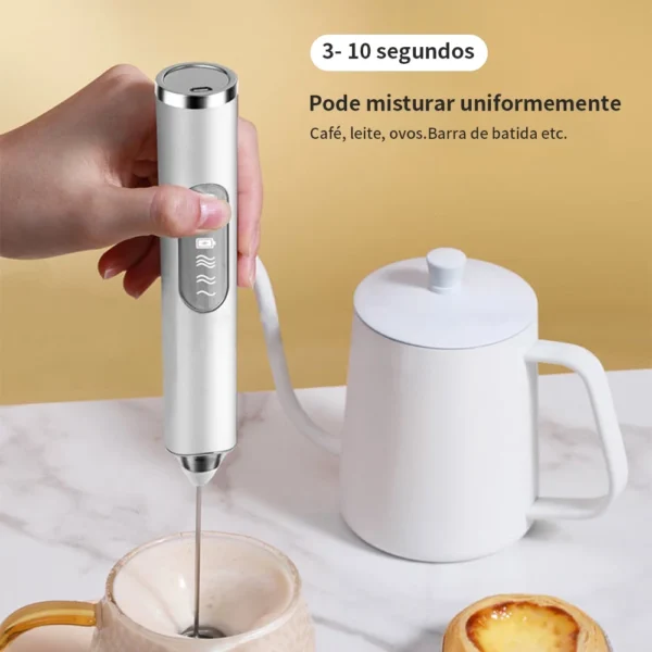 Mini Mixer Elétrico 3 Velocidades Recarregável Silencioso IZEFOAM PRO