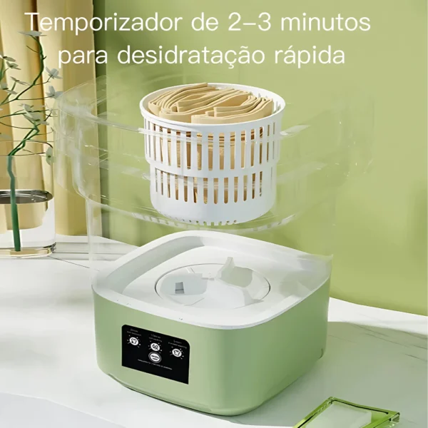 Mini Máquina de Lavar Dobrável Portátil 800g 5L Touch Automática IZEHOME FLEX