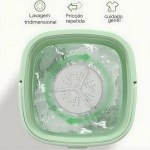 Mini Máquina de Lavar Dobrável Portátil 800g 5L Touch Automática IZEHOME FLEX