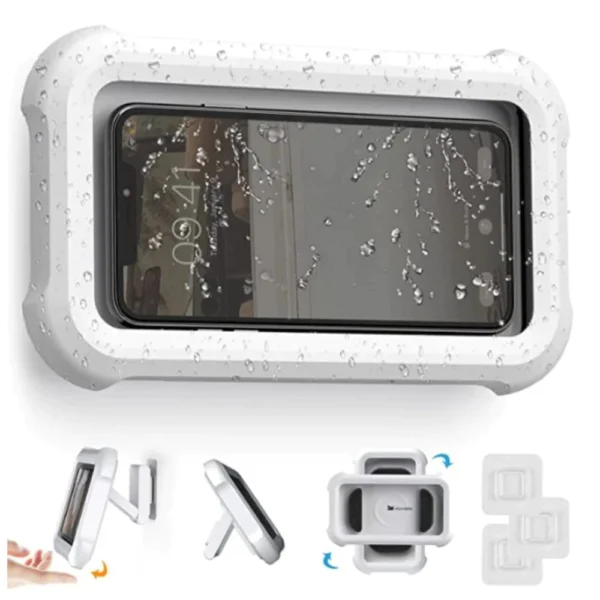 Suporte de Celular à Prova D’Água para Banheiro e Cozinha, Sensível ao Toque, Instalação Sem Furos IZESAFE TOUCH