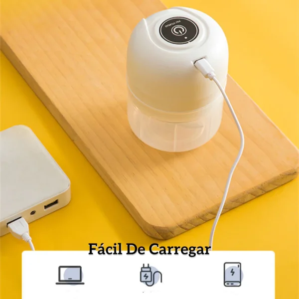 Mini Processador de Alimentos 250ml Sem Fio Portátil IZECHOPPER PRO