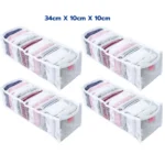 Organizador de Gaveta Colmeia Transparente 10 Divisórias PVC Flexível para Roupas Íntimas IZEORDER MAX