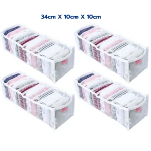 Organizador de Gaveta Colmeia Transparente 10 Divisórias PVC Flexível para Roupas Íntimas IZEORDER MAX