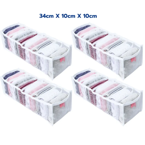 Organizador de Gaveta Colmeia Transparente 10 Divisórias PVC Flexível para Roupas Íntimas IZEORDER MAX