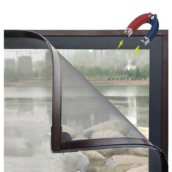 Tela Mosquiteiro Magnética Ajustável para Janelas PVC Resistente IZEBUG SHIELD