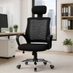 Cadeira de Escritório Ergonômica com Ajuste de Altura e Encosto de Cabeça IZEFORM COMFORT