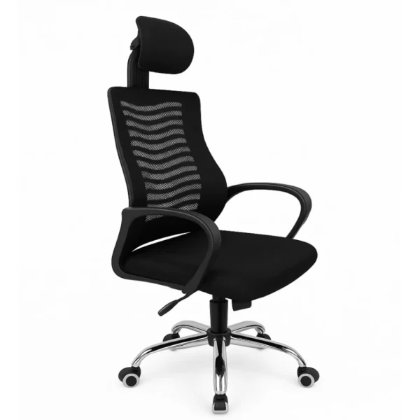 Cadeira de Escritório Ergonômica com Ajuste de Altura e Encosto de Cabeça IZEFORM COMFORT