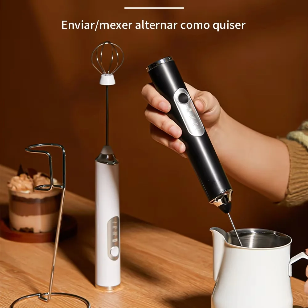 Mini Mixer Elétrico 3 Velocidades Recarregável Silencioso IZEFOAM PRO IZESHOP
