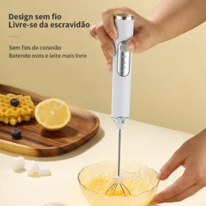 Mini Mixer Elétrico 3 Velocidades Recarregável Silencioso IZEFOAM PRO IZESHOP