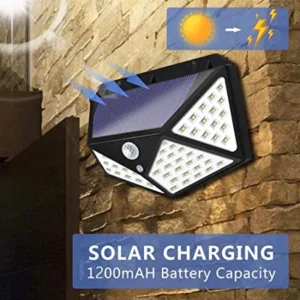 Luminária Solar de Parede 100 LEDs Sensor Presença IZEPOWER BRIGHT
