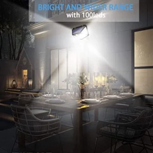 Luminária Solar de Parede 100 LEDs Sensor Presença IZEPOWER BRIGHT
