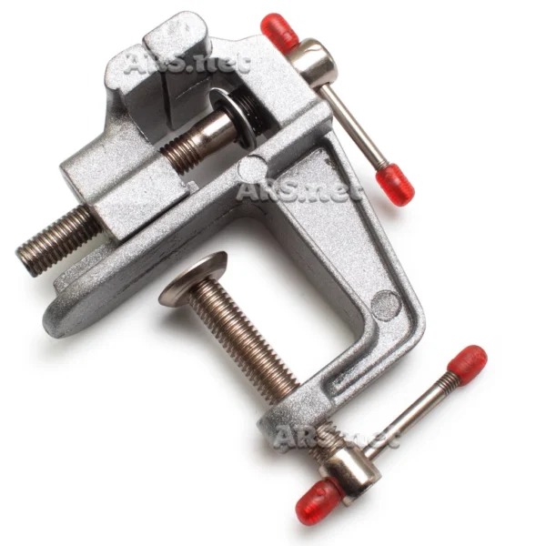 Mini Torno Morsa de Bancada Profissional Portátil Aço Cinza IZEWORK FLEX