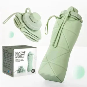 Garrafa de Água Dobrável Silicone 600ml Portátil BPA Free Lavável IZEHYDRA FLEX