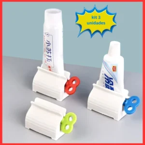 Kit 3 Espremedores de Pasta Dente Pomada Compacto Antidesperdício IZECARE PACK