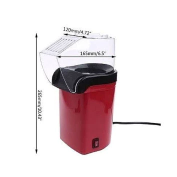 Pipoqueira Elétrica Ar Quente Sem Óleo 1200W Vermelha IZEPOPCORN FIT