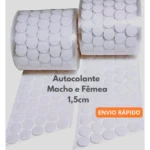 Fecho de Contato Adesivo 1,5cm Duplo Branco Super Resistente Nylon Fixação Rápida IZEFIX POWER