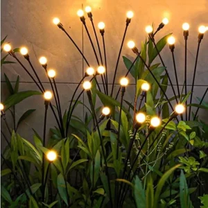 Kit Luminária Solar LED Jardim À Prova D'Água Mudança de Cor Firefly IZEGARDEN LIGHT