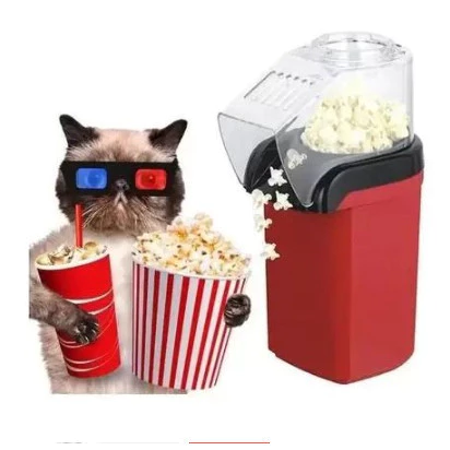 Pipoqueira Elétrica Ar Quente Sem Óleo 1200W Vermelha IZEPOPCORN FIT