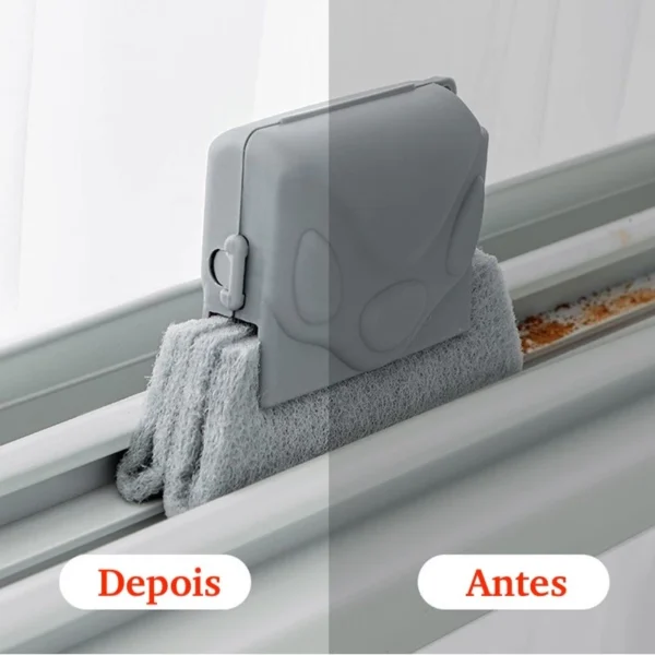 Escova Limpeza Trilhos e Cantos Microfibra IZECLEAN PRO