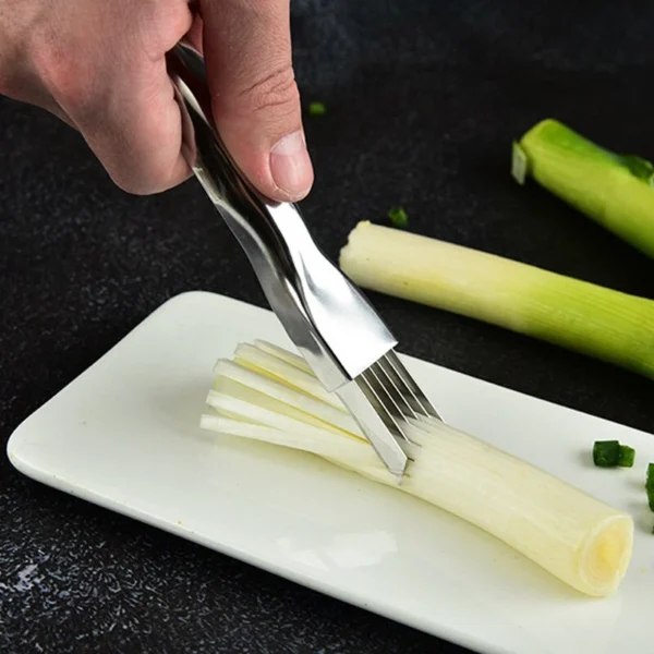 Cortador de Alimentos em Tiras Inox 6 Lâminas Fácil Limpeza IZEQUICK STRIPS
