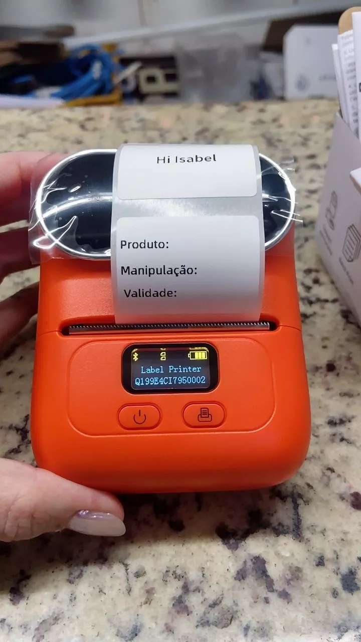 Impressora de Etiquetas Portátil Bluetooth 20-50mm Sem Tinta IZEPRINT PRO photo review