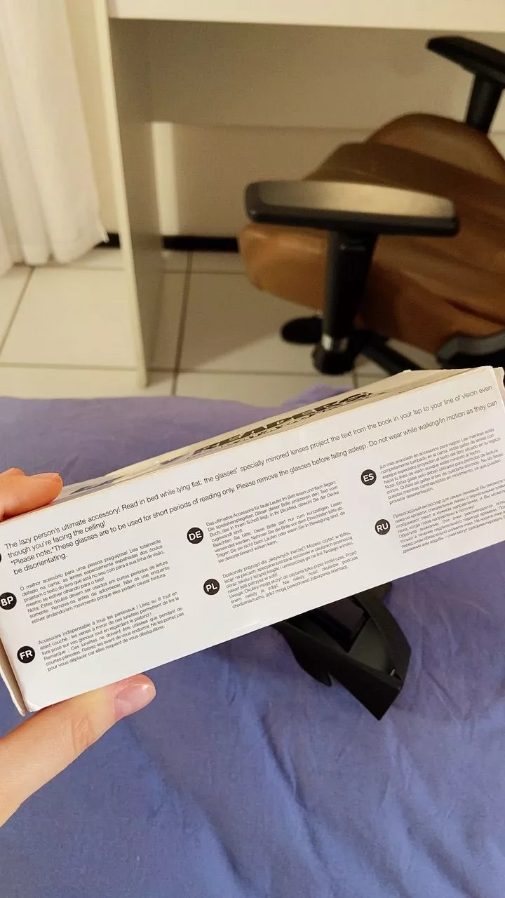 Óculos de Leitura Horizontal Prisma Unissex para Cama Visão 360° IZEPRISM VISION photo review