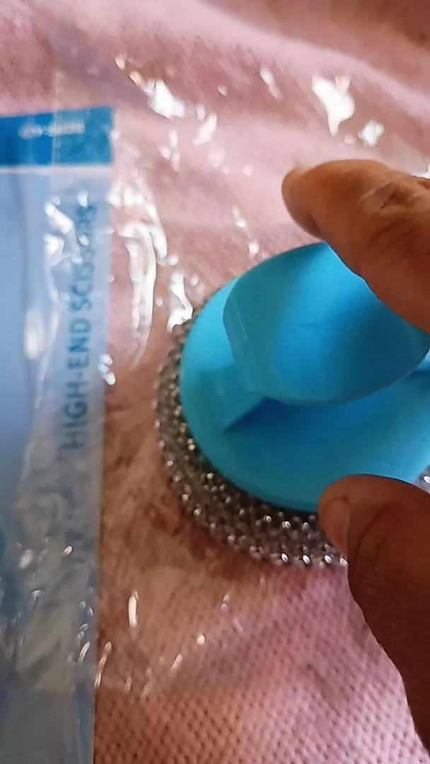 Esponja Lava Louças Ergonômica EM3897, Não Arranha, Cabeça Destacável, Fio de Aço Durável - IZECLEAN PRO photo review