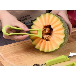 Cortador Decorador de Frutas Inox 3 Peças Design Ergonômico IZEARTISAN PRO