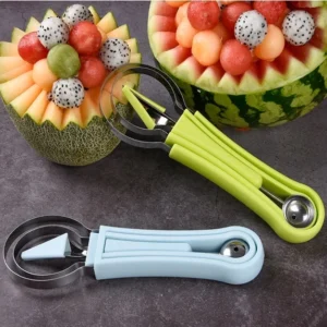 Cortador Decorador de Frutas Inox 3 Peças Design Ergonômico IZEARTISAN PRO