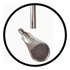 Bomba para Tereré Aço Inox 19cm Rosqueável com Escova IZECHILL CLEAN