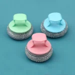 Esponja Lava Louças Ergonômica EM3897, Não Arranha, Cabeça Destacável, Fio de Aço Durável - IZECLEAN PRO