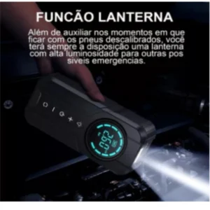 Bomba de Ar Inteligente Sem Fio 180PSI LED PowerBank Portátil IZEINFLATE PRO