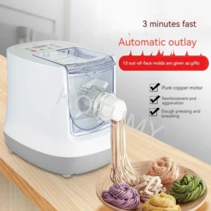 Máquina de Macarrão Automática Compacta 3 Formatos Fácil Limpeza IZEFRESCO CHEF